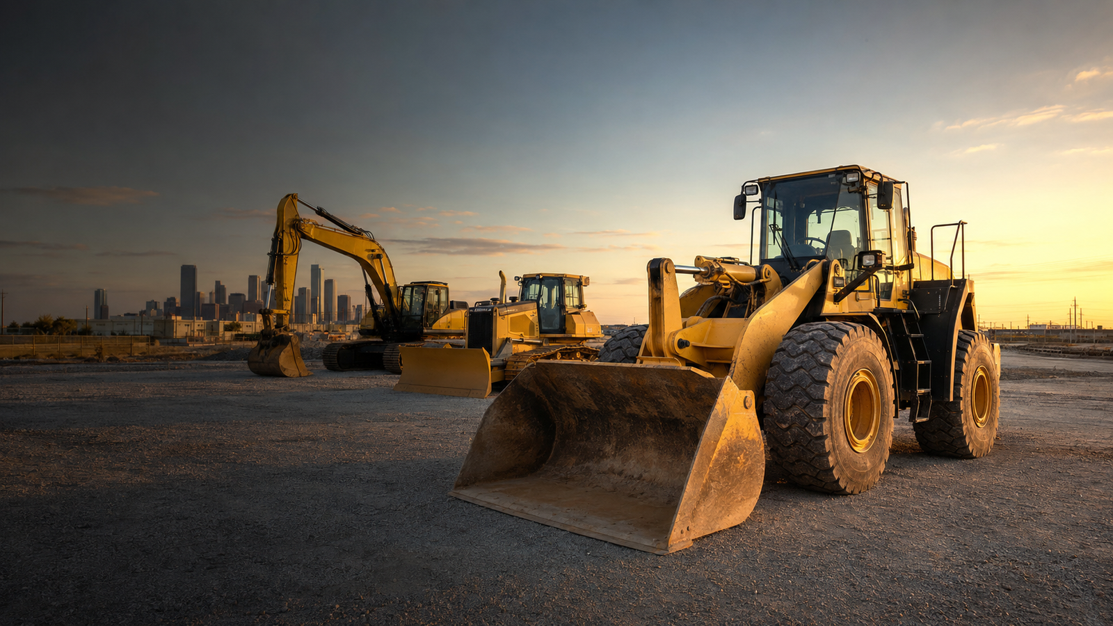 Heavy equipment yard